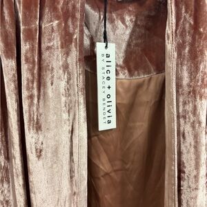 Alice + Olivia Rose Tan Velvet Jacket